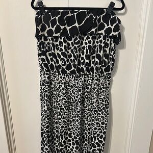 Black and White Animal Print Dress